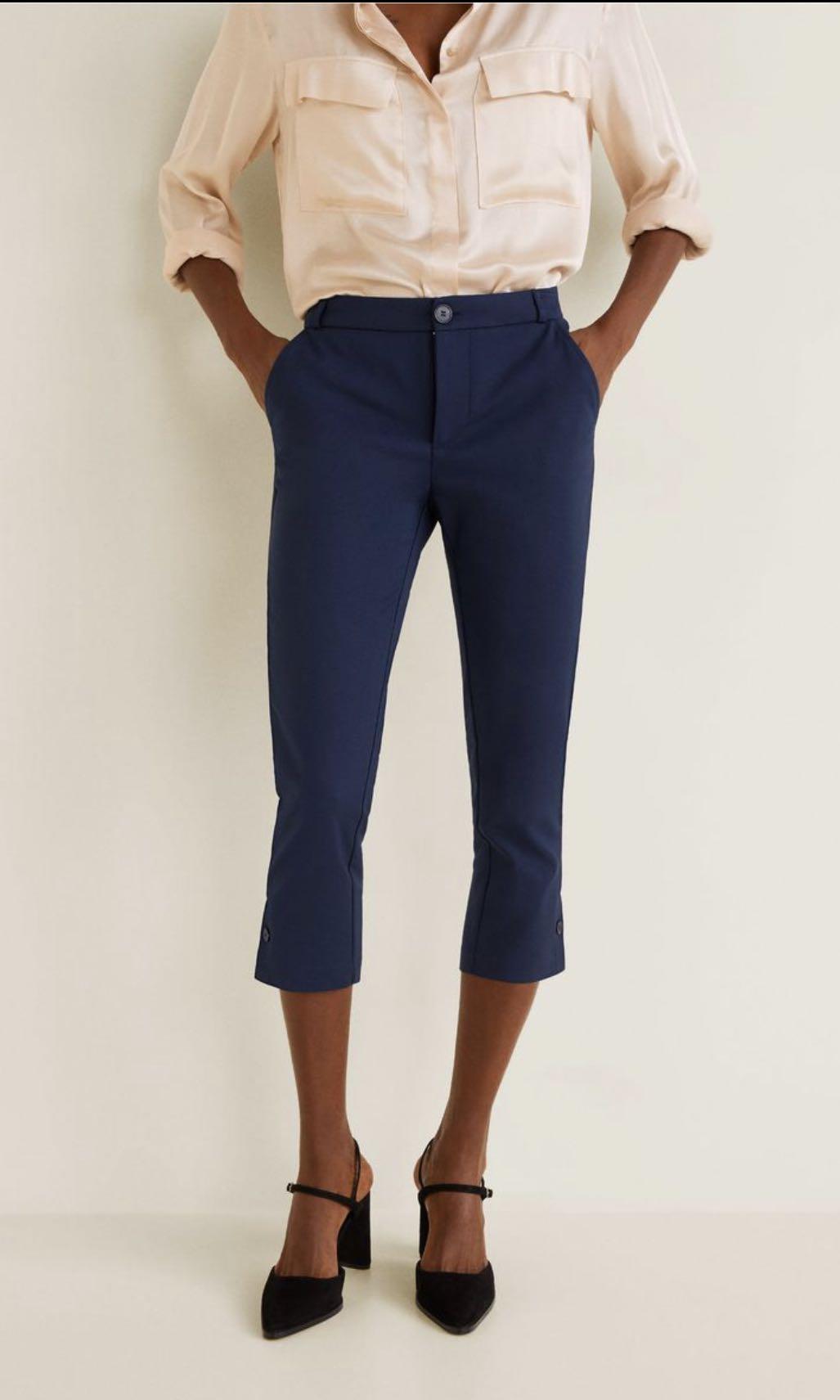 Mango Slim Fit Crop Trousers / Celana 
