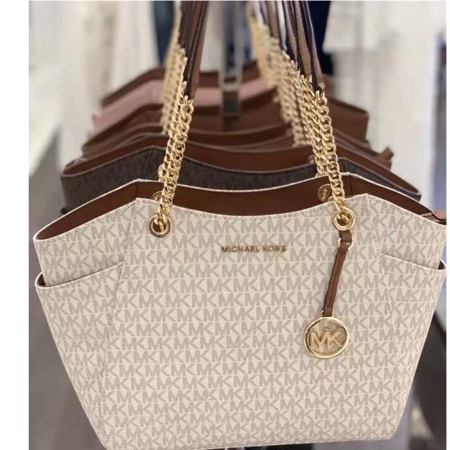 michael kors jet set travel large chain shoulder tote