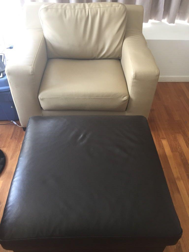 Today Only Sale 71 Off Modern Club Chair Ottoman Furniture Tables Chairs On Carousell
