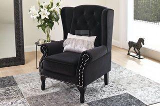 Modern Tufted Wing Chair