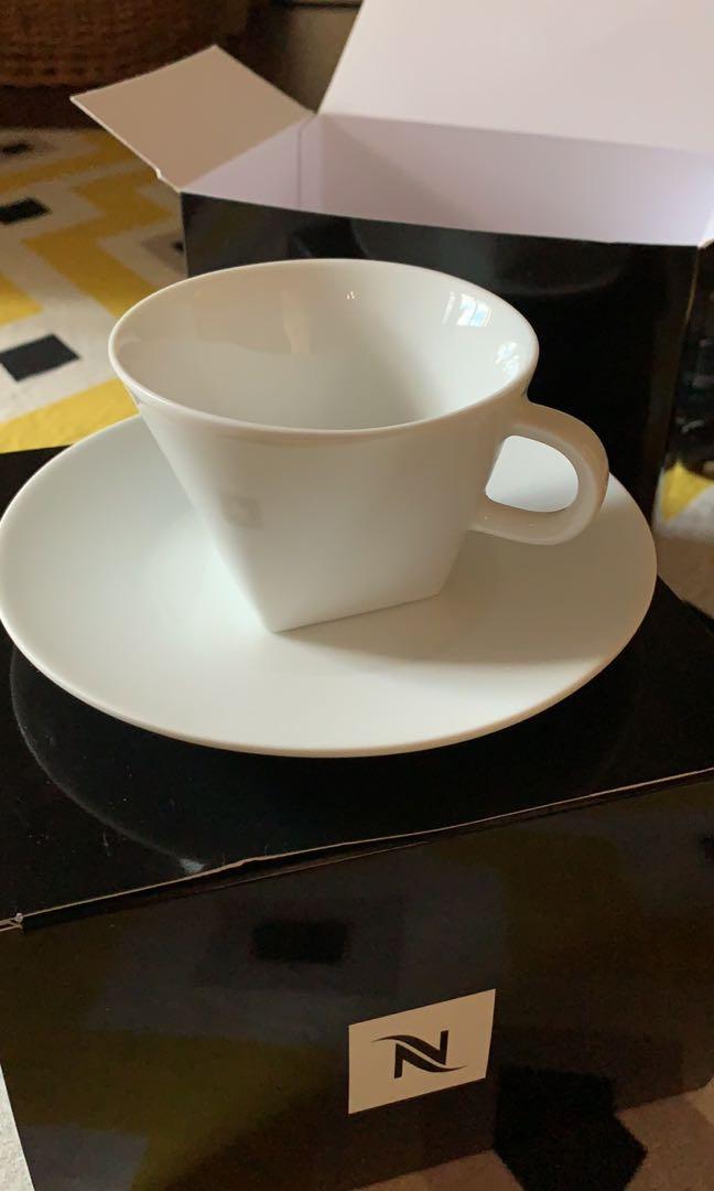 Nespresso cup and saucer set x2, Furniture & Home Living, Kitchenware