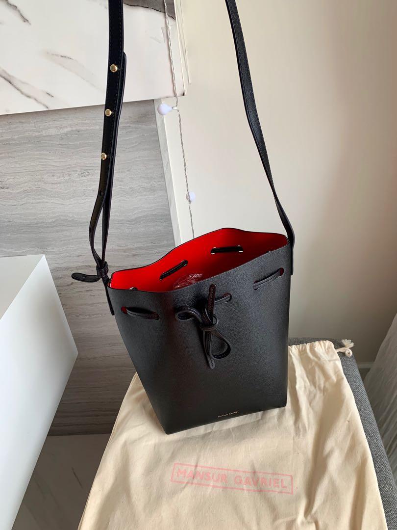 Saffiano mini bucket bag discount