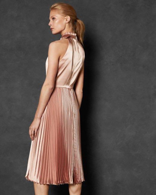 Ted baker rose hotsell gold pleated dress