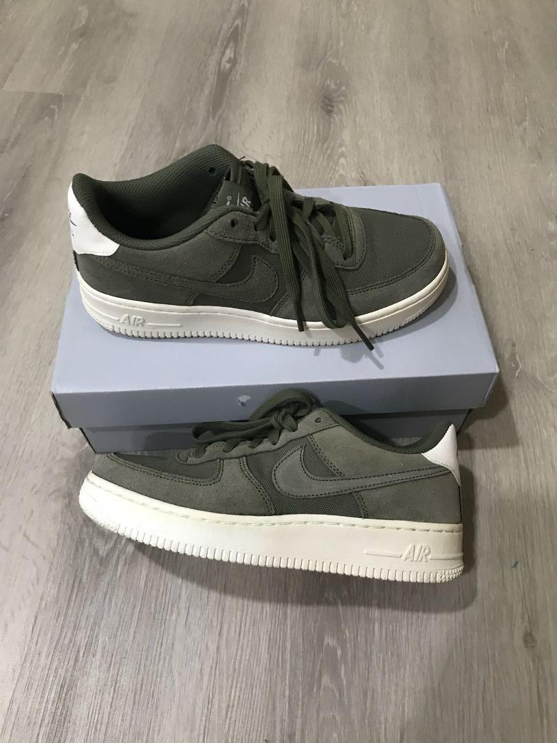 nike air force 1 olive green suede