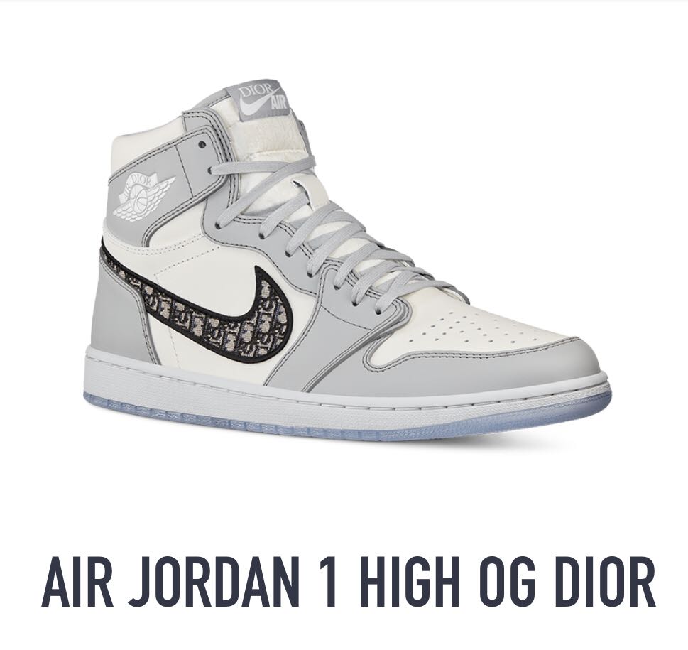 Nike Air Jordan 1 High Dior Men s Fashion Footwear Sneakers on