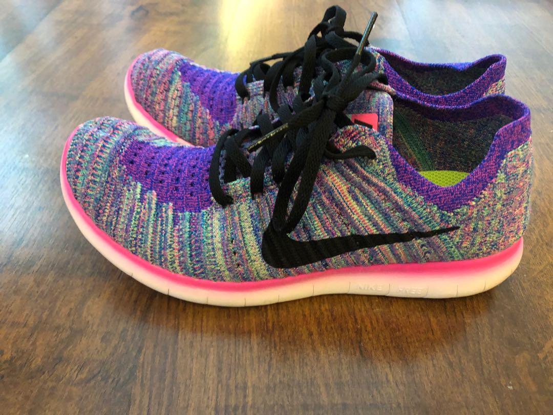 nike free rn flyknit pink