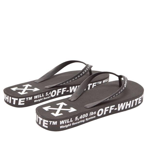 off white flip flops mens