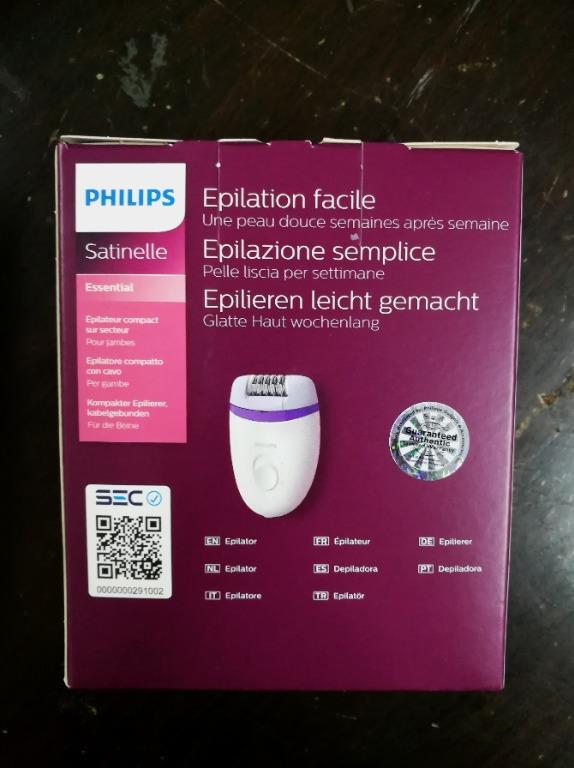 Philips Satinelle Essential Corded Epilator Bre225 Health Beauty Hair Care On Carousell