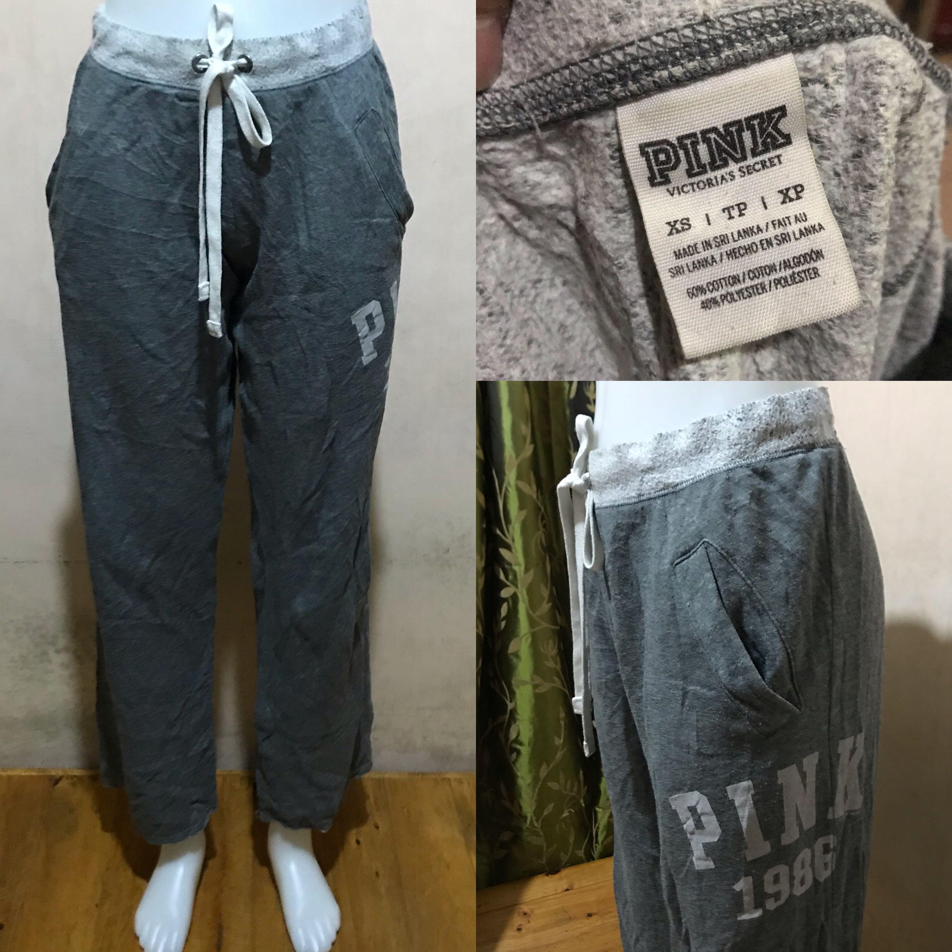 Pink Victory Secret Gray Jogging Pants (Category: Other Bottoms) located in Manila. Submitted by RebelBabe (Listing ID 1016177944, Image 1). Description: Fits S to M .