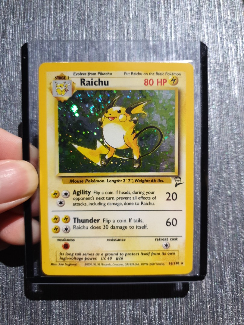Pokemon TCG Base Set 2 Raichu Holo Rare Card, Hobbies & Toys, Toys & Games  on Carousell
