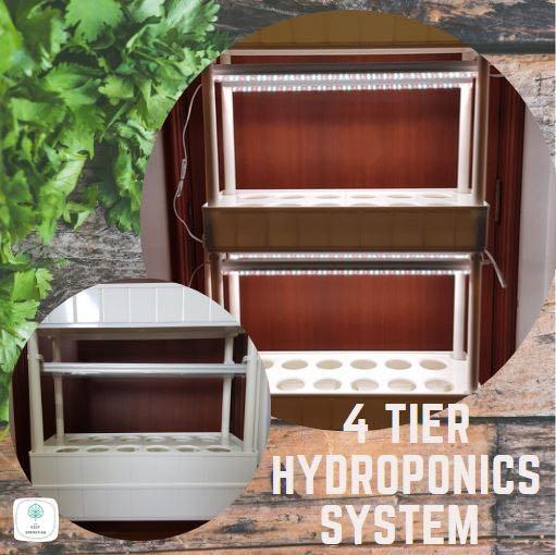 Ready Stock 4 Tier Hydroponic System With Led Grow Lights