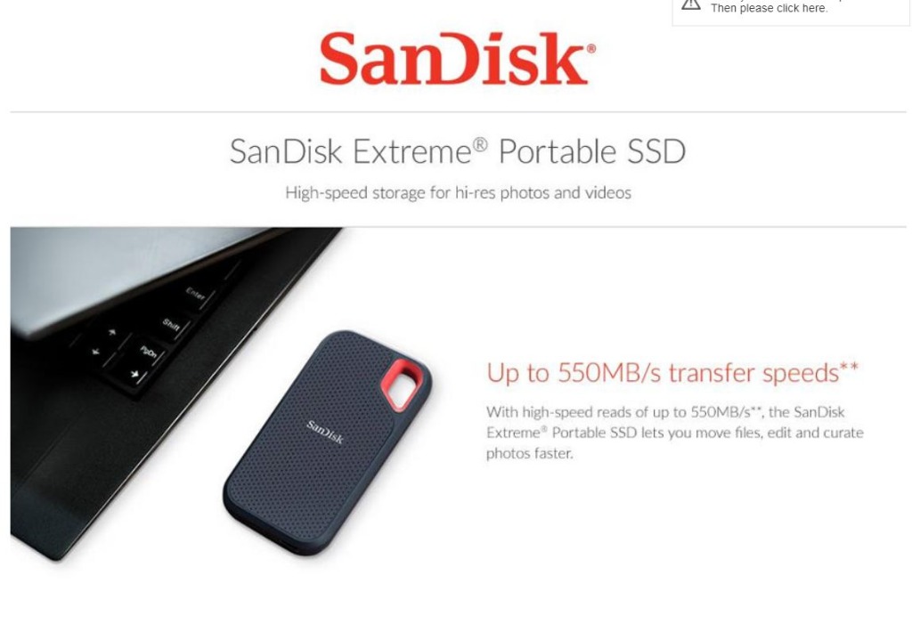 SanDisk Extreme Portable SSD E60 ★ 1TB ★ USB 3.1 Gen2 ...