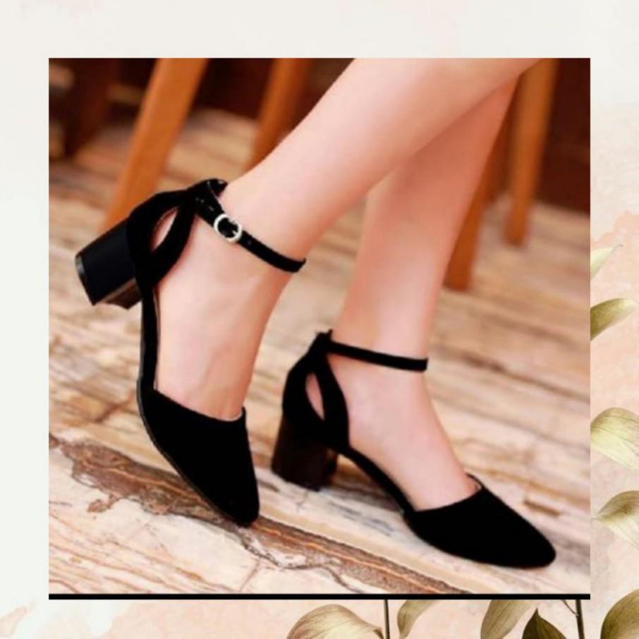 Sepatu Wanita High Heels Wanita Sepatu Hak Tahu Wanita Hitam Fesyen Wanita Sepatu Di Carousell