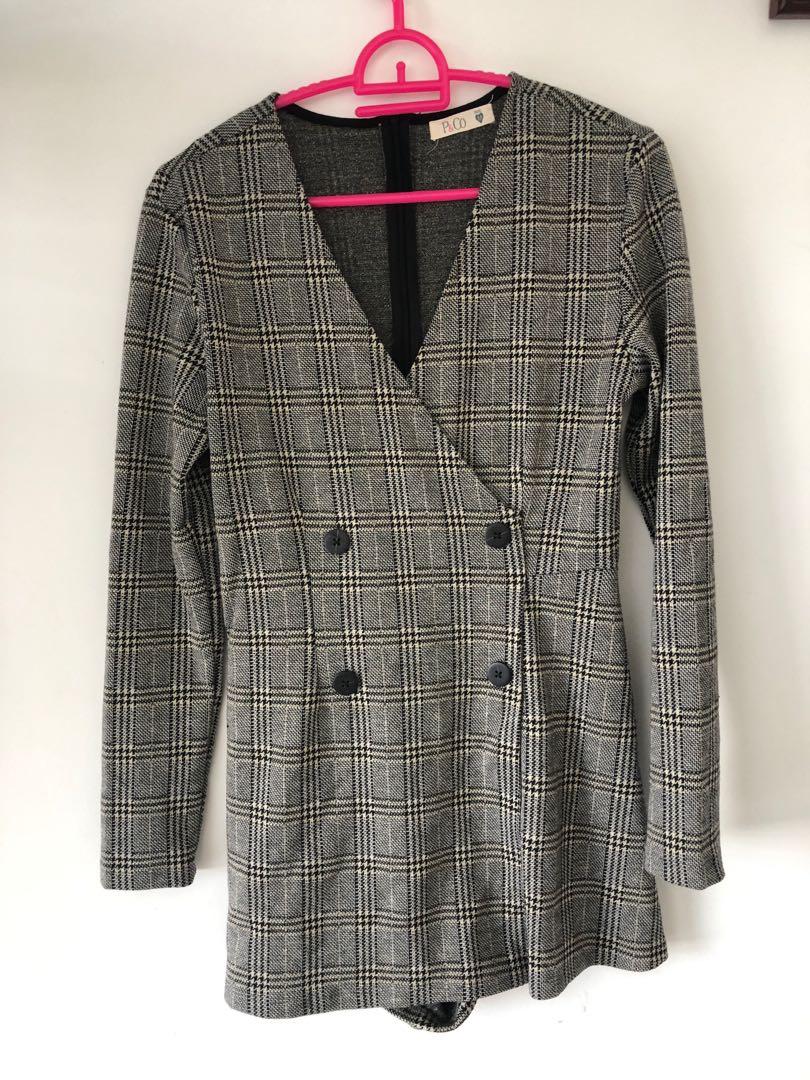 blazer jumpsuit short