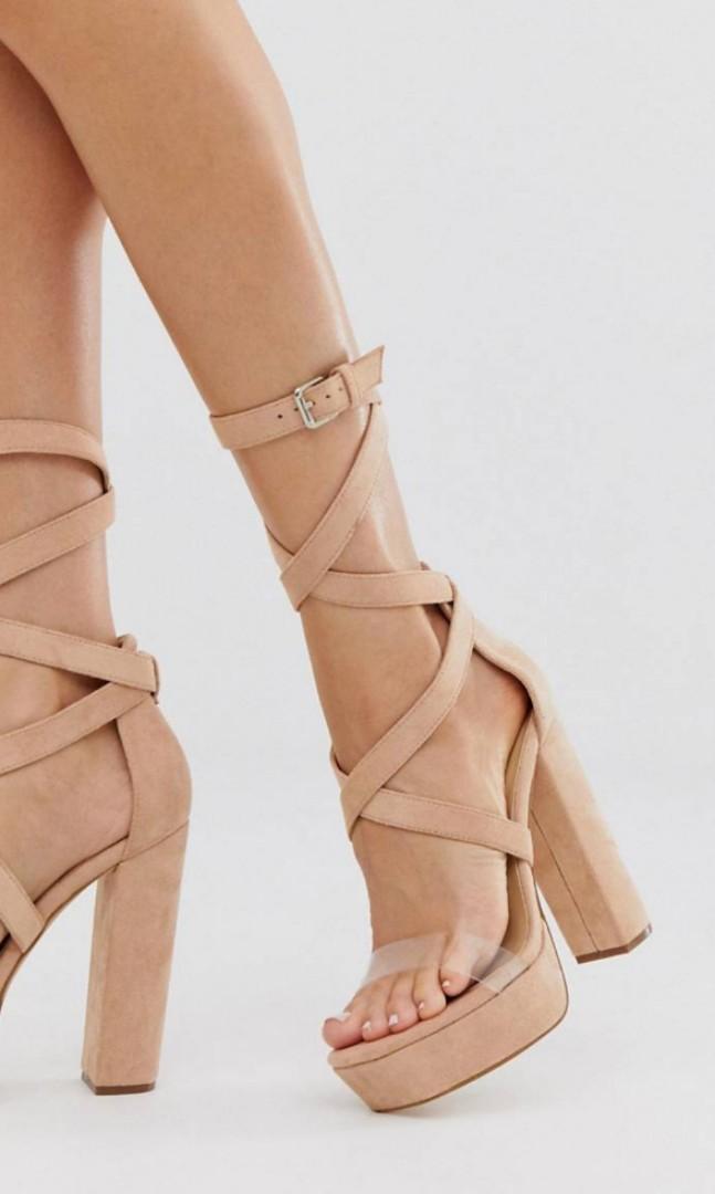 nude platform shoe