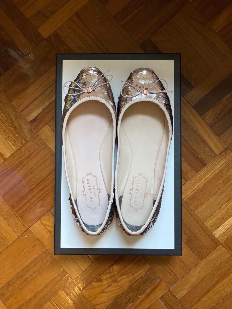 Size 36] Ted Baker 粉紅色珠片平底鞋Pink 