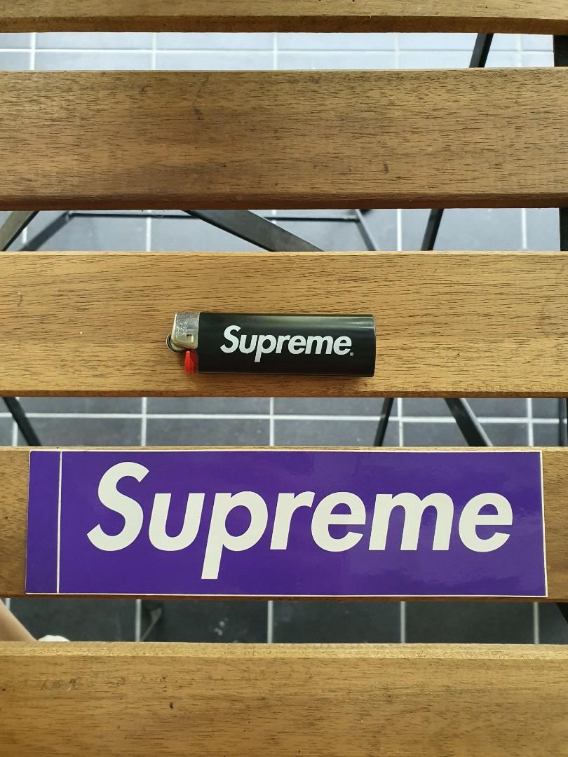 Supreme purple box logo sticker sale