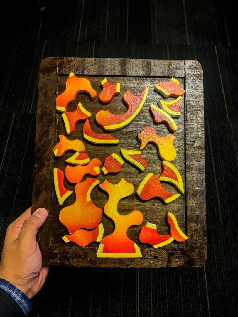 Survivor Fire Puzzle (keyword: buff) (Category: Board Games & Puzzles) located in Manila. Submitted by lordnicolas (Listing ID 1015978683, Image 2). Description: Make your Survivor dreams come to life with this replica of an infamous Survivor puzzle that appeared in Survivor: Caramoan and Survivor: Island of the Idols This is the perfect Survivor gift! :) Details are as follows: - 22 pc wooden fire puzzle - BOARD: 10.2in x 12.5in - Handmade item 