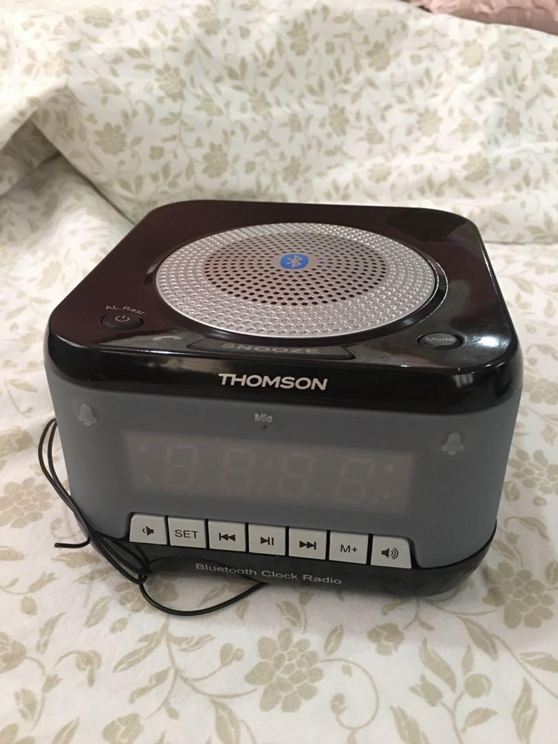 Thomson Bluetooth Dual Alarm Clock Radio (pair), Audio, Portable Audio Accessories on Carousell