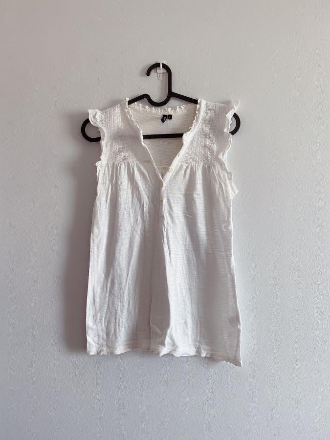 Topshop White Blouse Women S Fashion Clothes Tops On Carousell