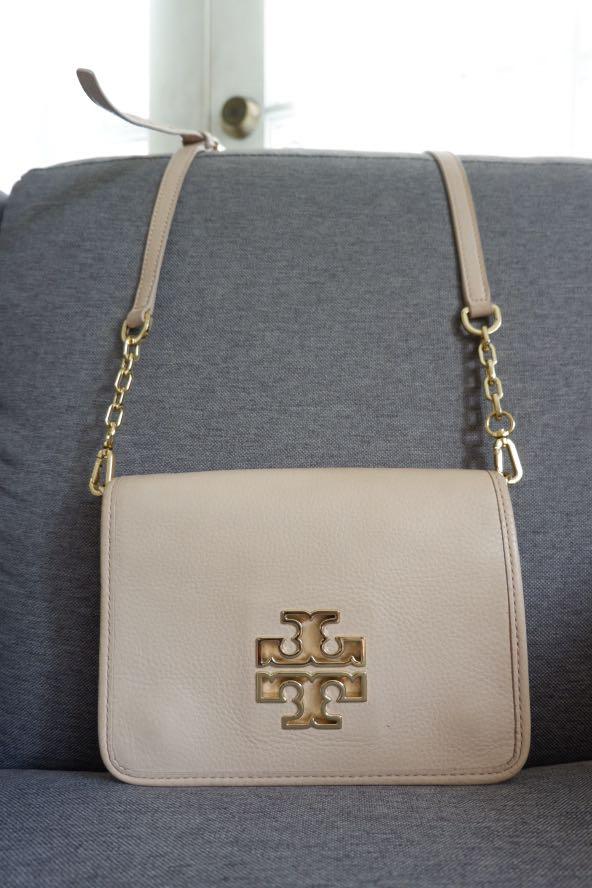 Tory Burch Britten Combo Crossbody Bag in Nude/Pink, Luxury, Bags & Wallets  on Carousell