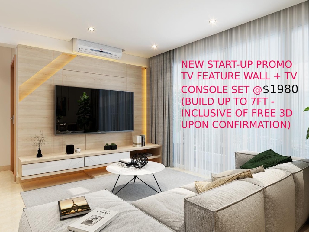 Tv Feature Wall Design 3d mon