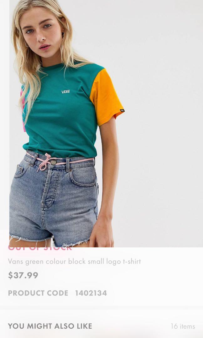 Vans colour block T shirt Women s Fashion Tops Shirts on Carousell