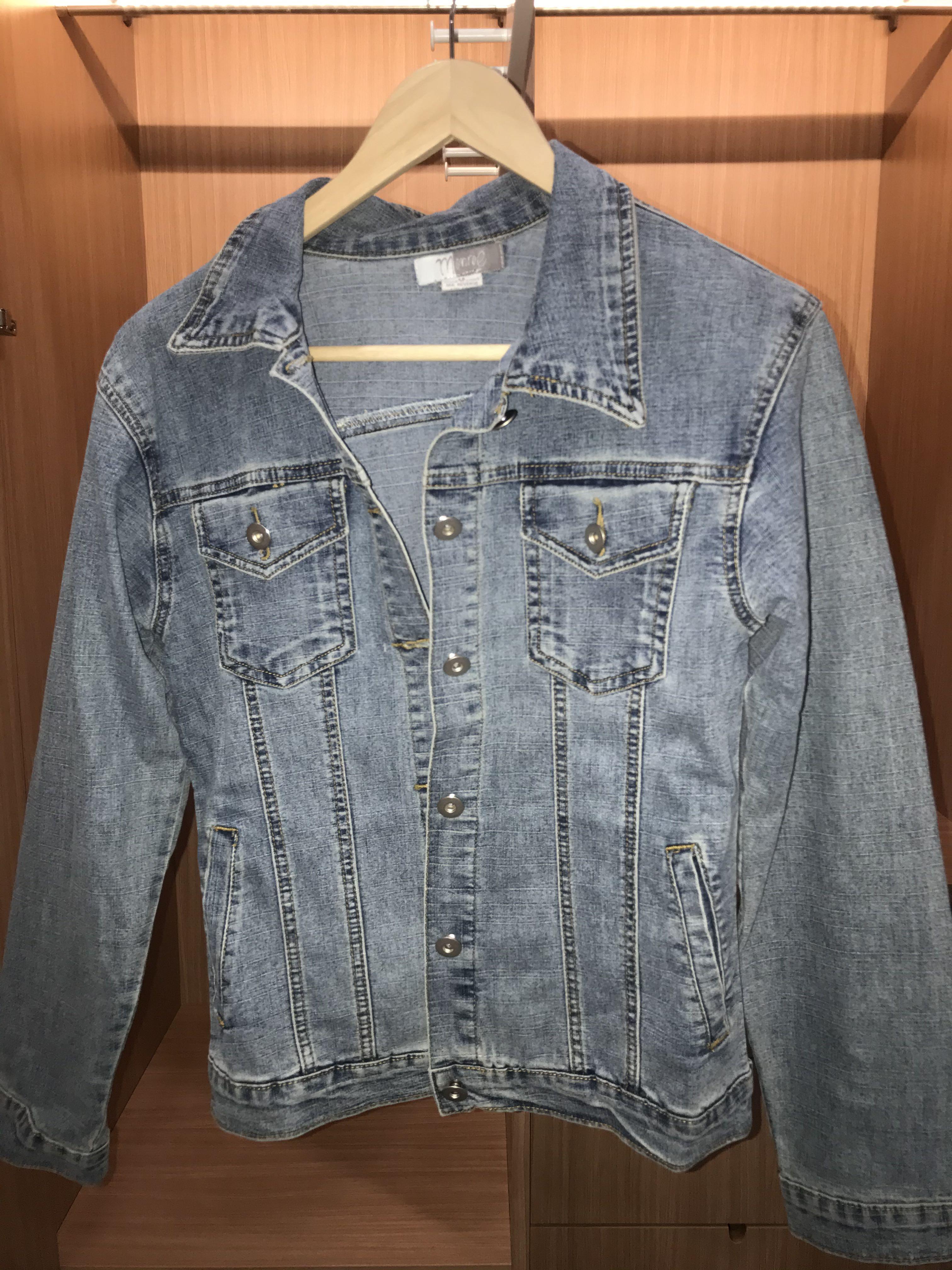 Vintage Denim Jacket Thrifted, Fesyen 