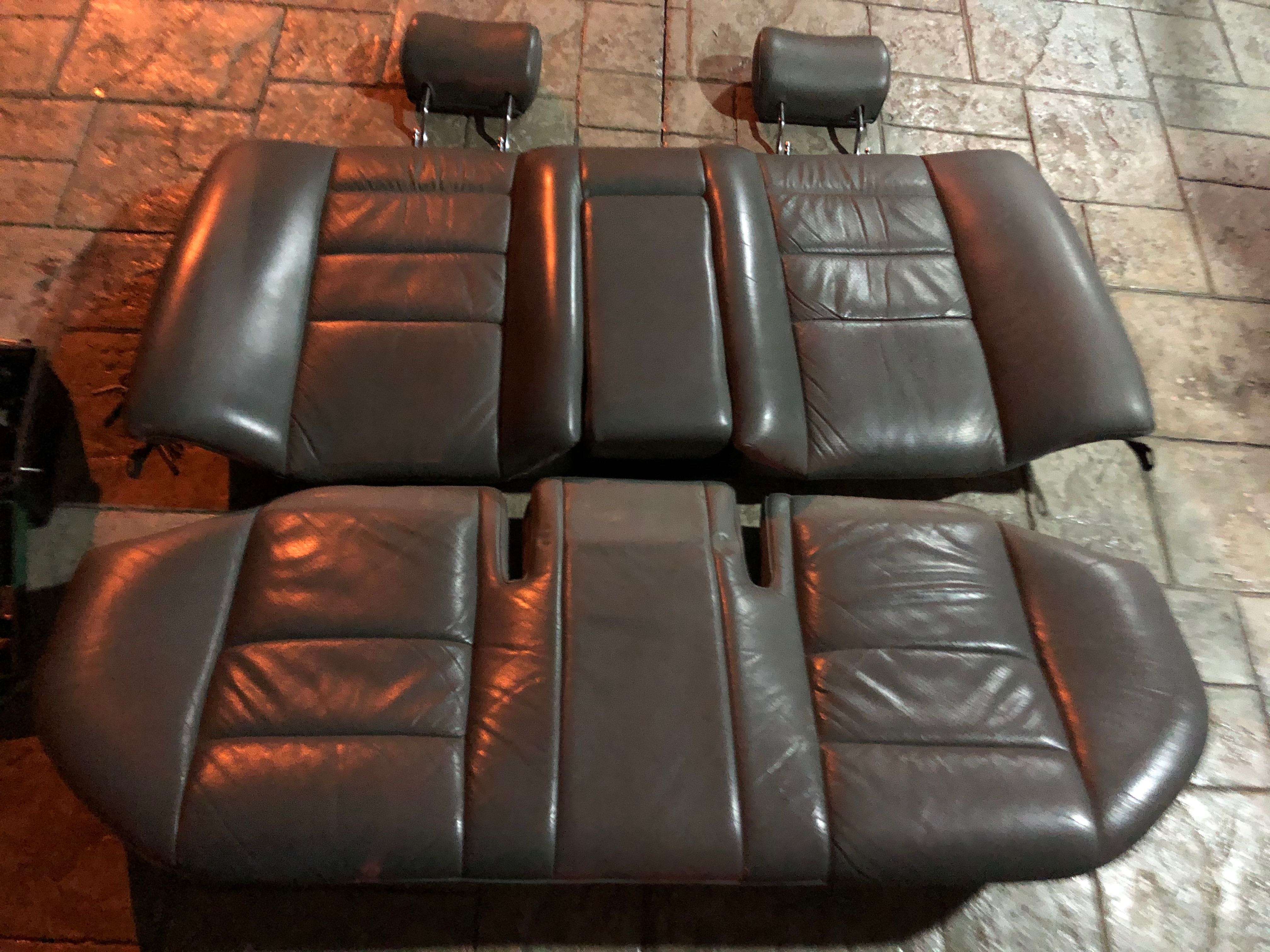 W124 rear leather seats grey colour, Auto Accessories on Carousell