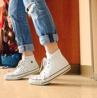 White Hightop Converse