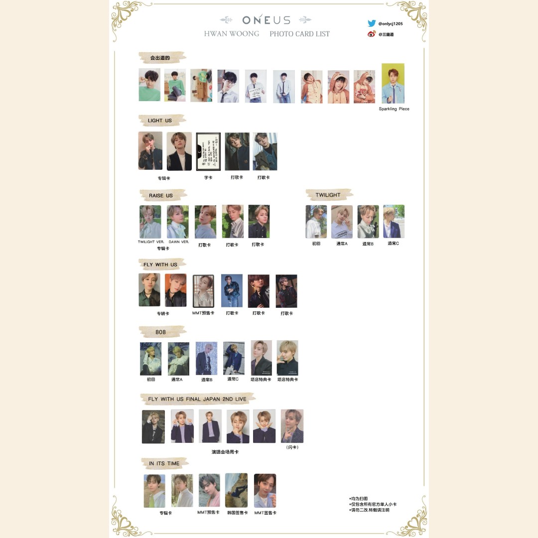 oneus FLY WITH US broadcast フォトカードセット
