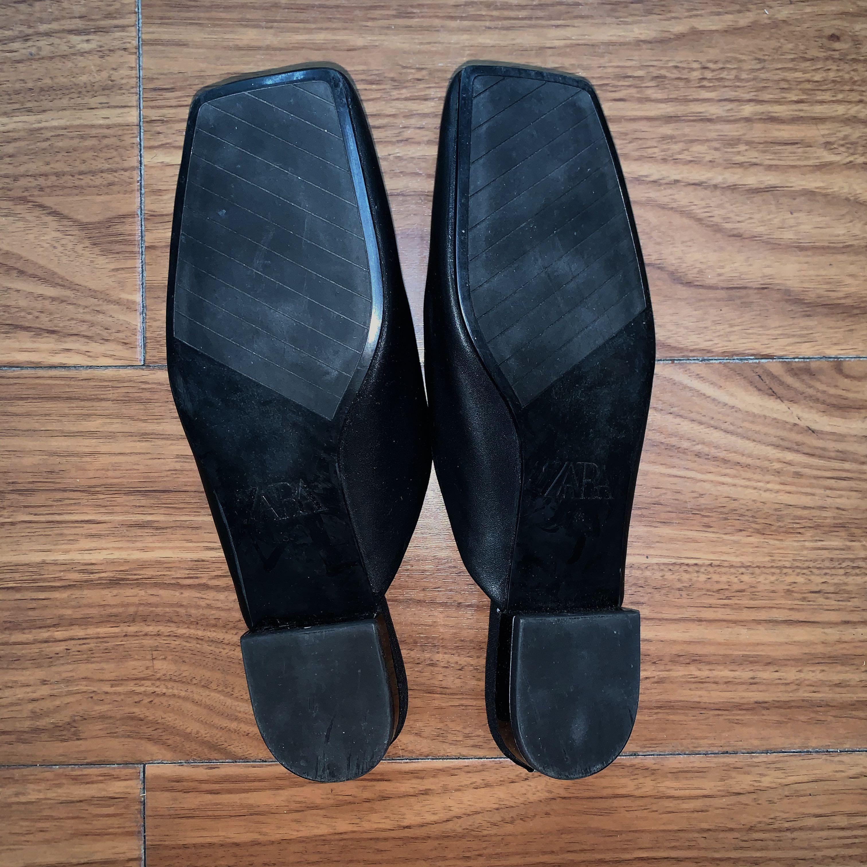 zara leather mules