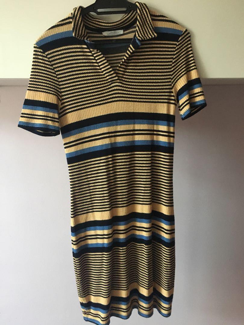 zara trafaluc striped dress