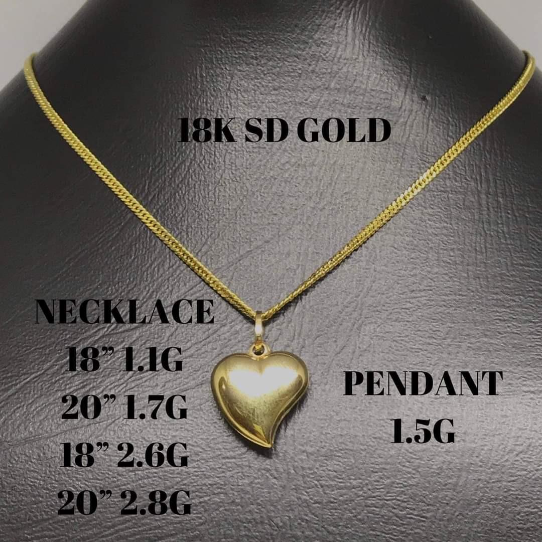 Saudi gold necklace hotsell with heart pendant