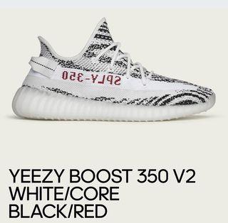 yeezy boost v2 white core black red