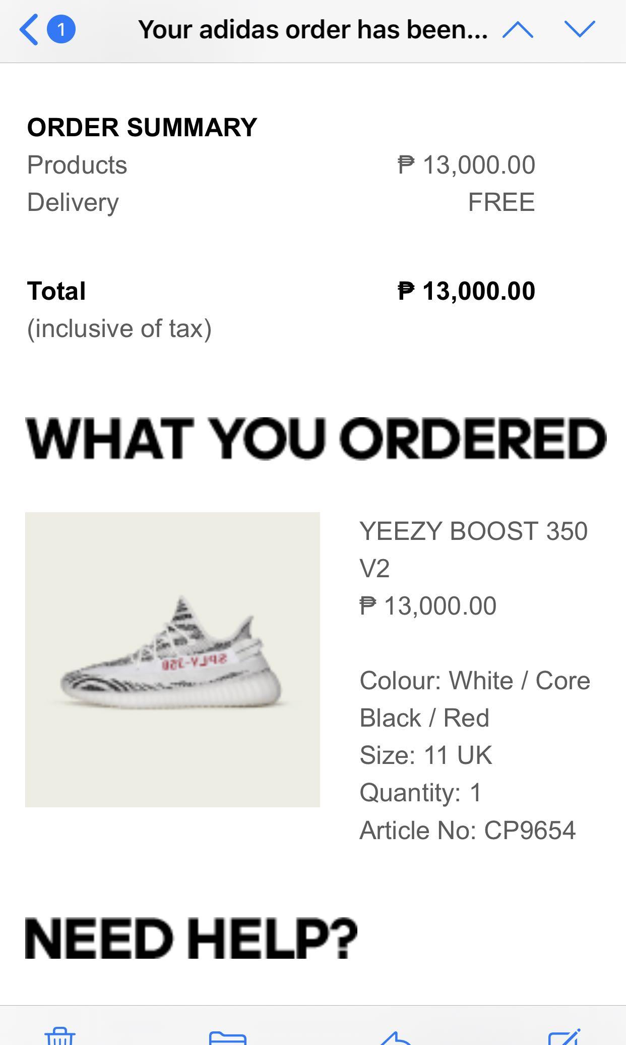 Yeezy zebra size on sale 11.5