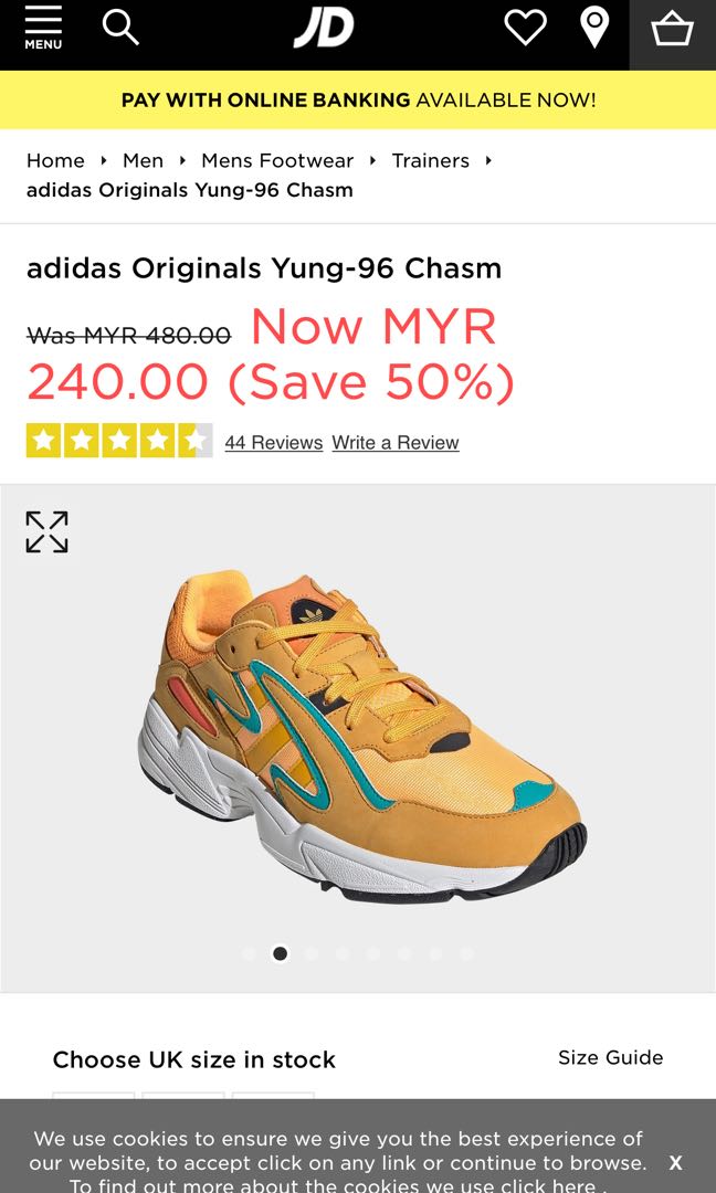 adidas yung 96 size guide
