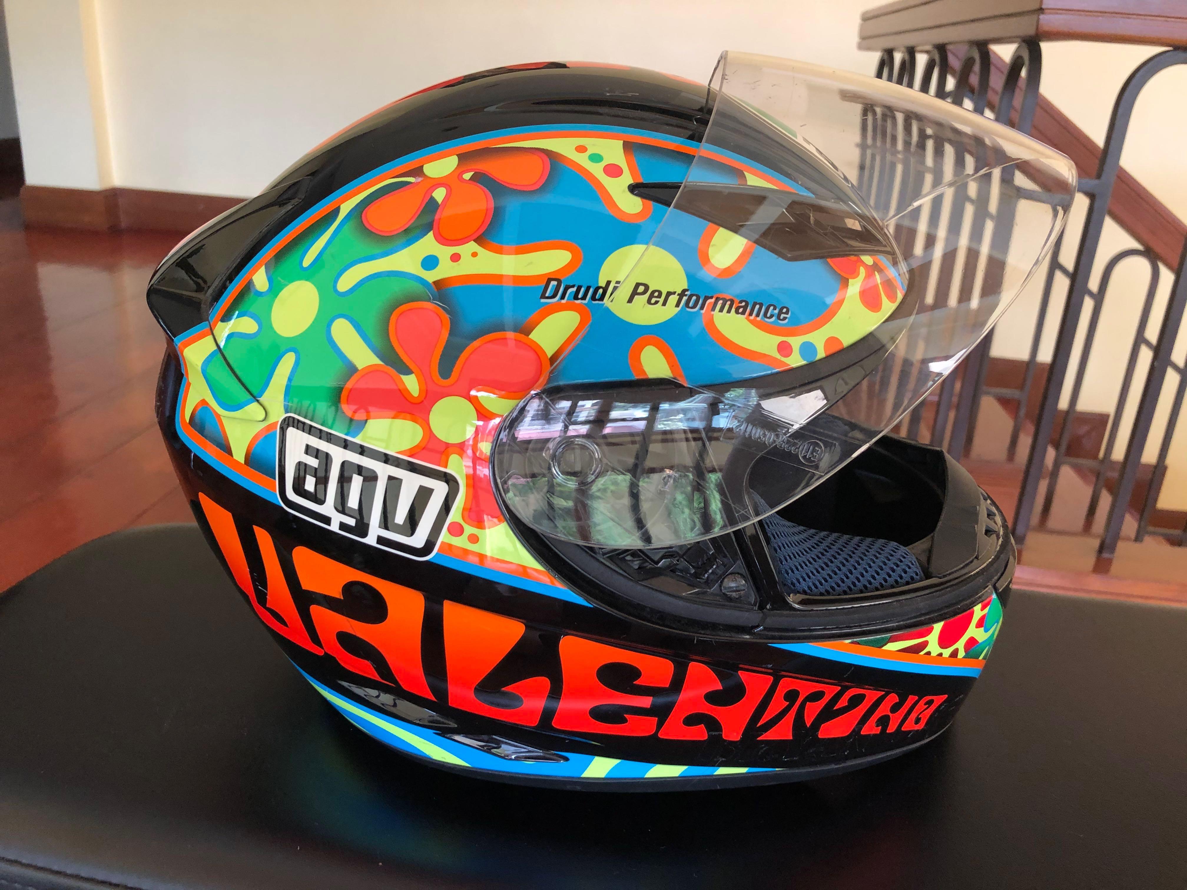 AGV Valentino Rossi Helmet, Motorbikes, Motorbike Parts \u0026 Accessories,  Helmets and other Riding Gears on Carousell
