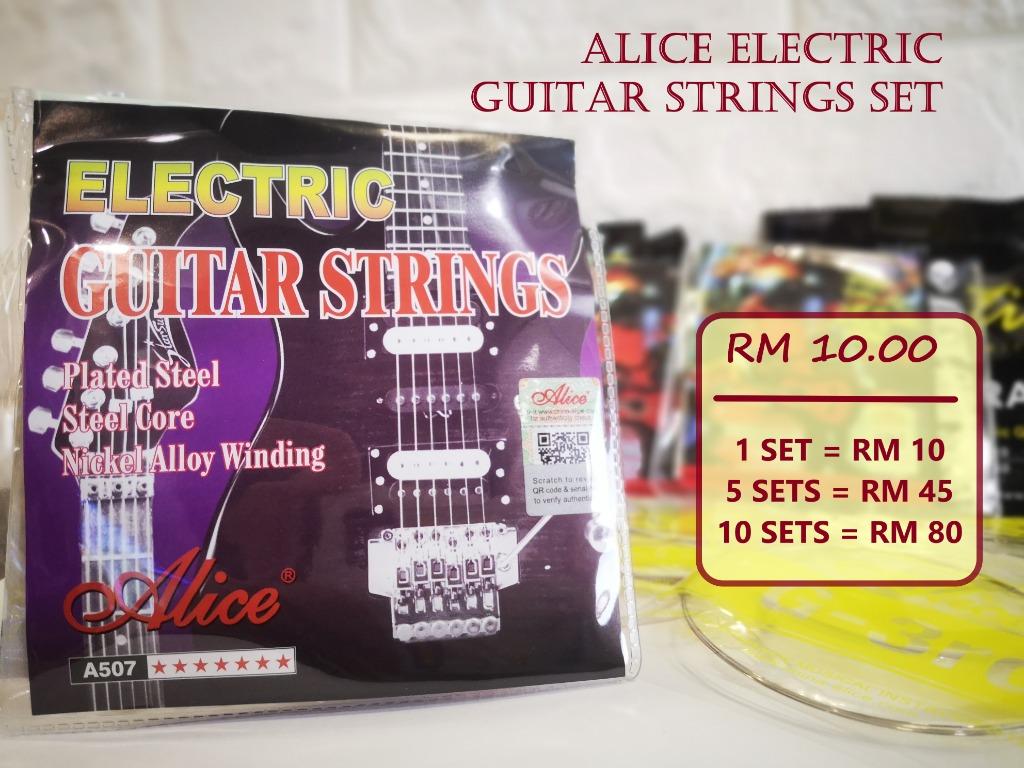 Alice Electric Guitar Strings
 - Alice Electric Guitar String Set A507sl Music Media Music Accessories On Carousell