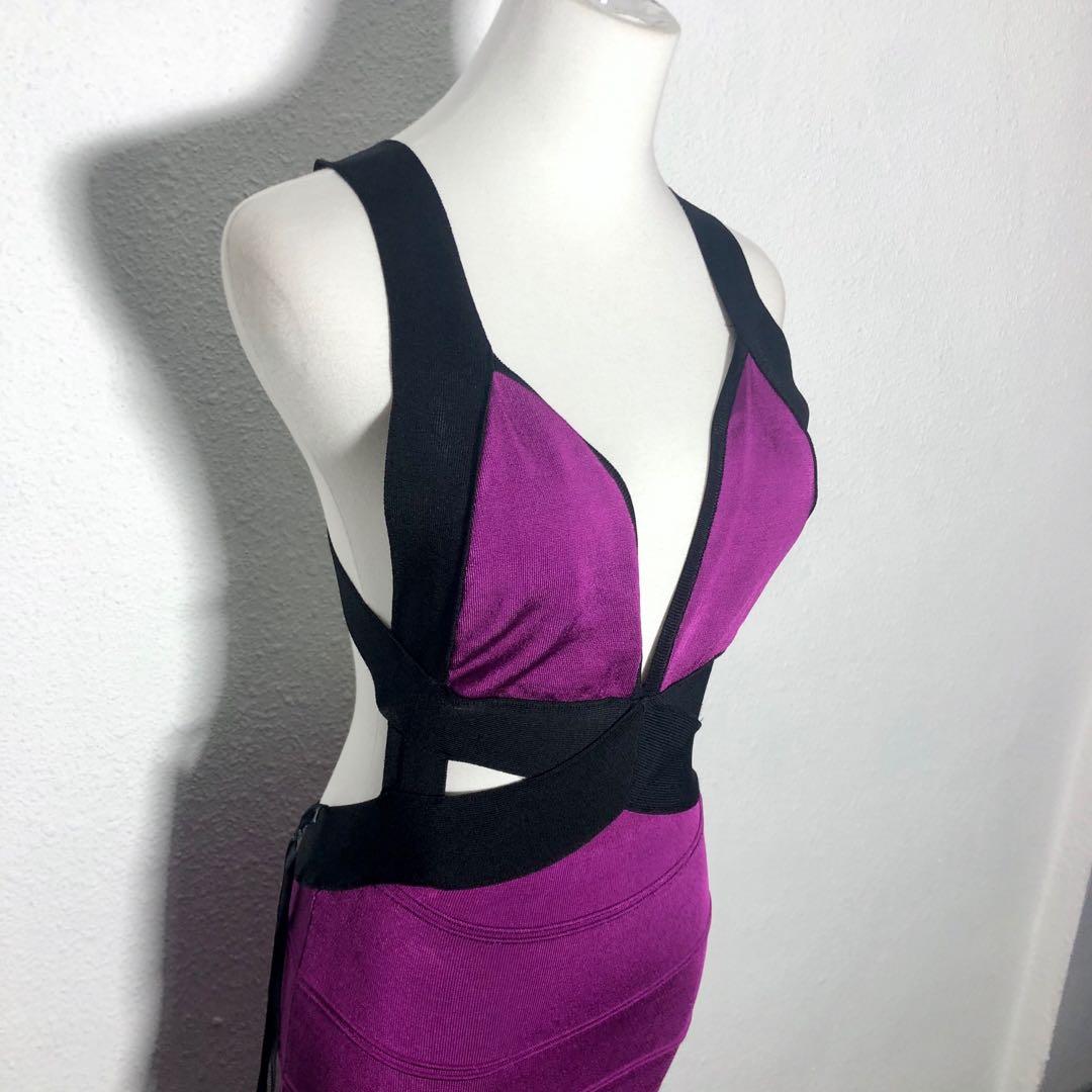 bebe purple dress