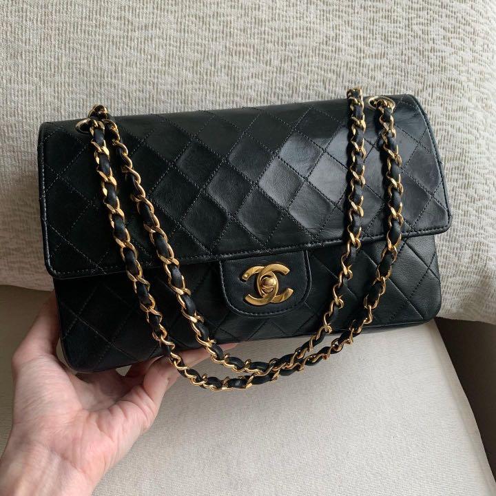 chanel double sling bag