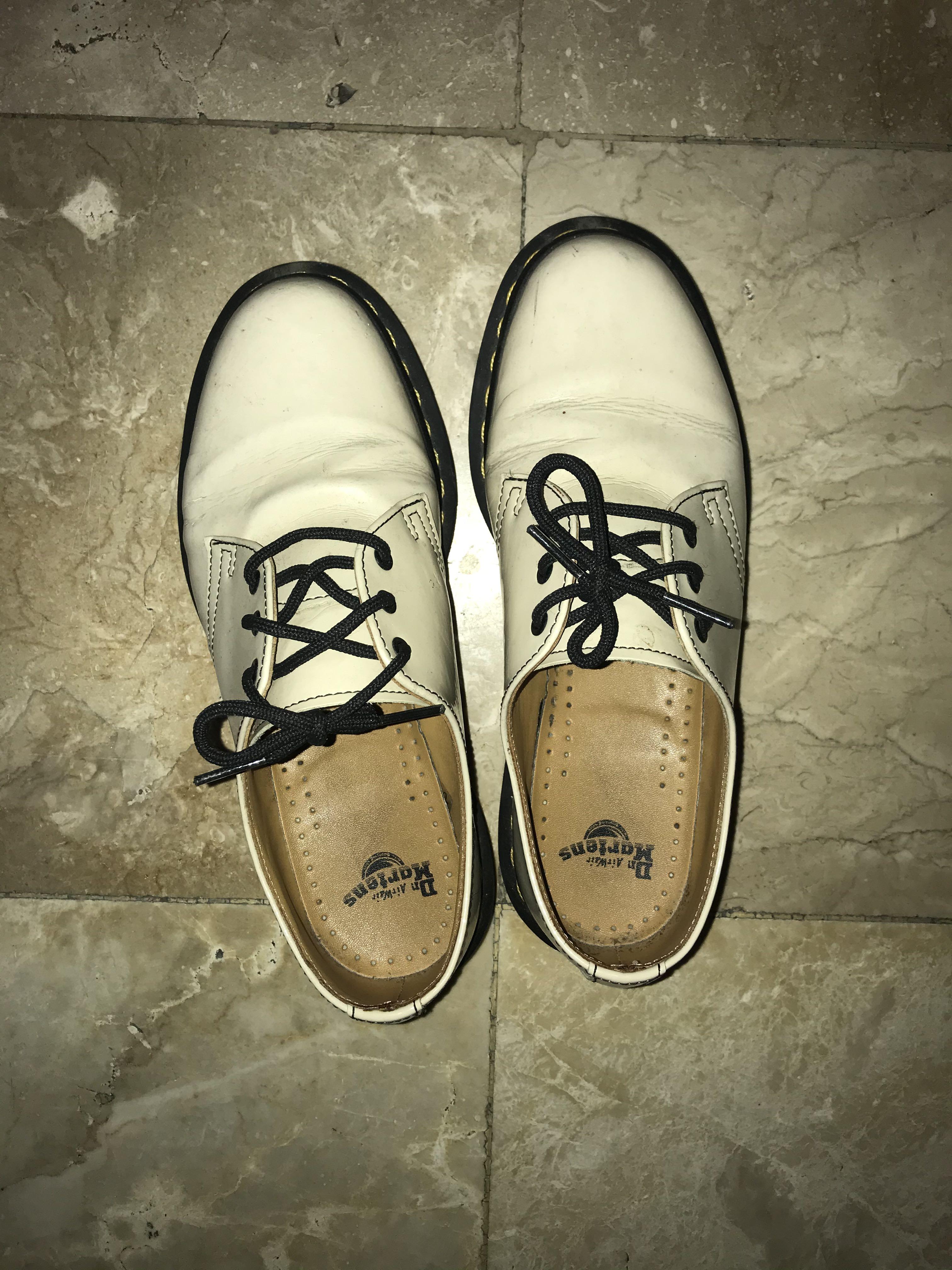 cream dr martens boots
