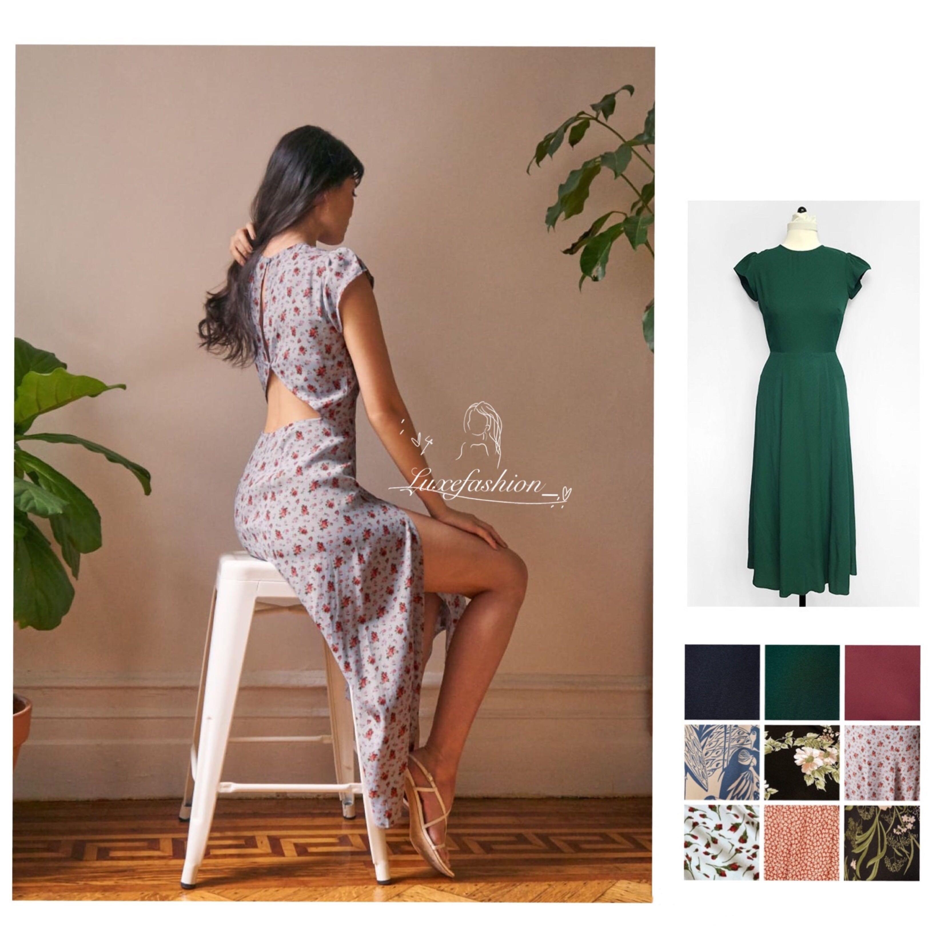 reformation gavin dress green