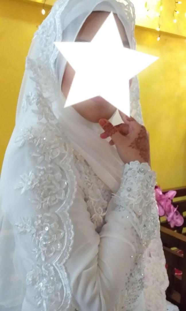 Baju Pengantin Muslimah Women S Fashion Muslimah Fashion Baju Kurung Sets On Carousell