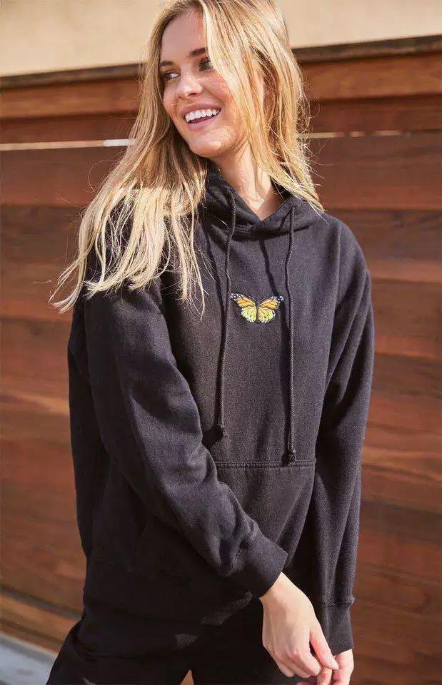 Brandy melville sales black butterfly hoodie