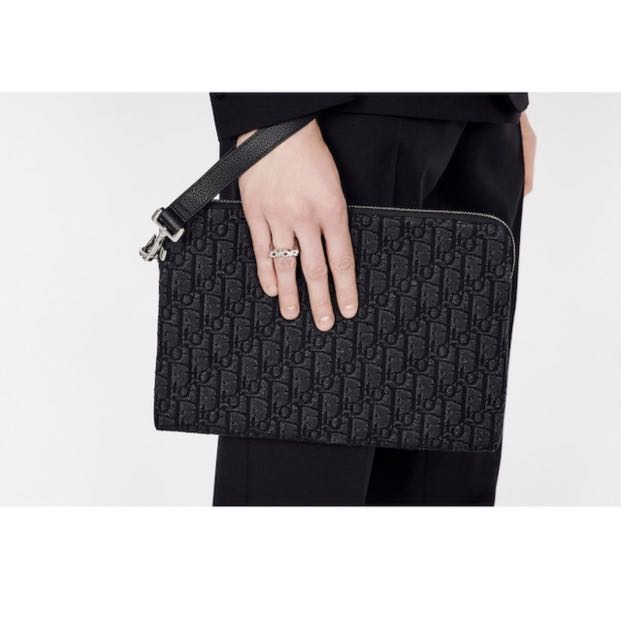 Pouch Black Dior Oblique Jacquard  DIOR RO