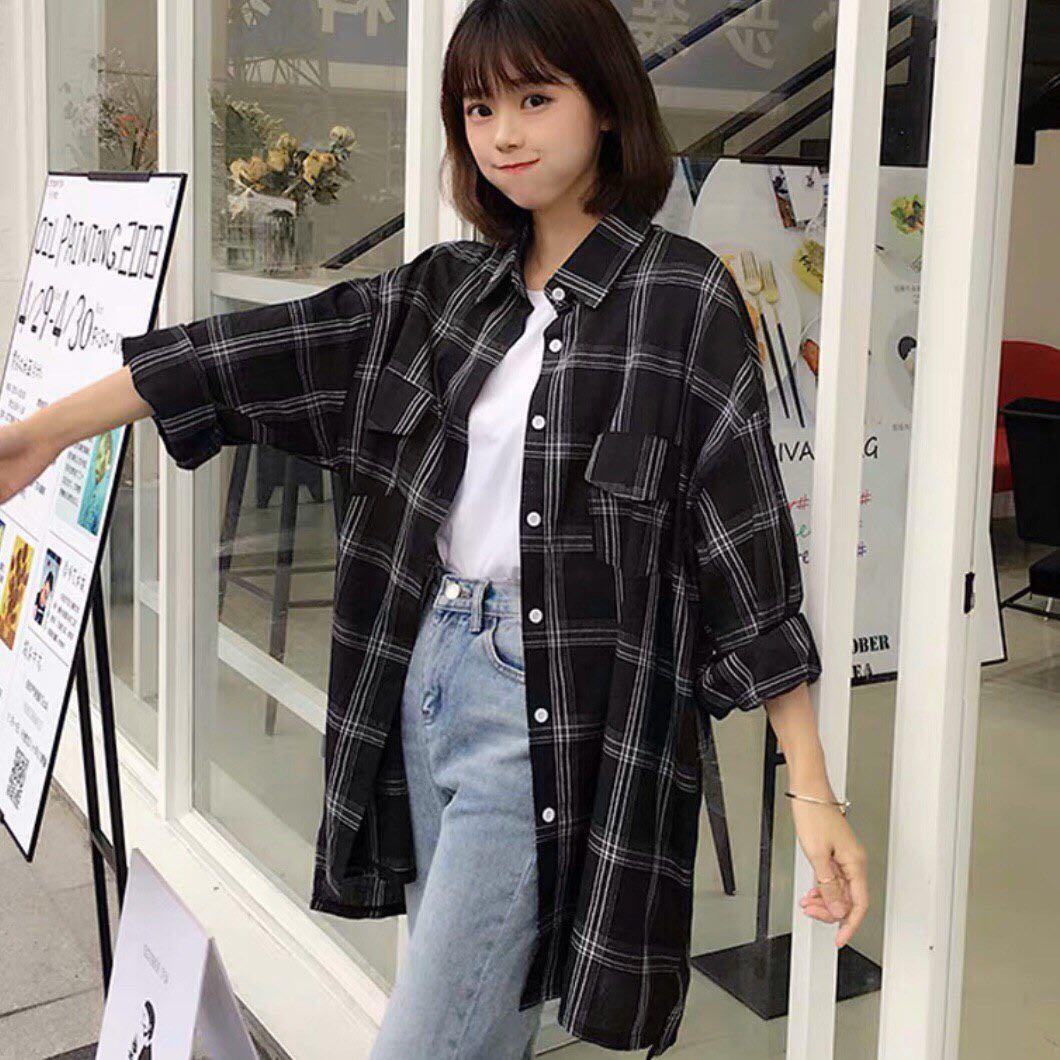 BN Oversized Checkered Shirt, Women's 