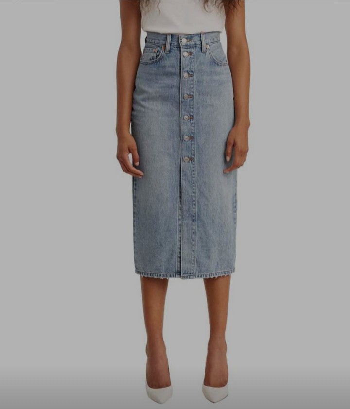 Levi's button thru skirt top