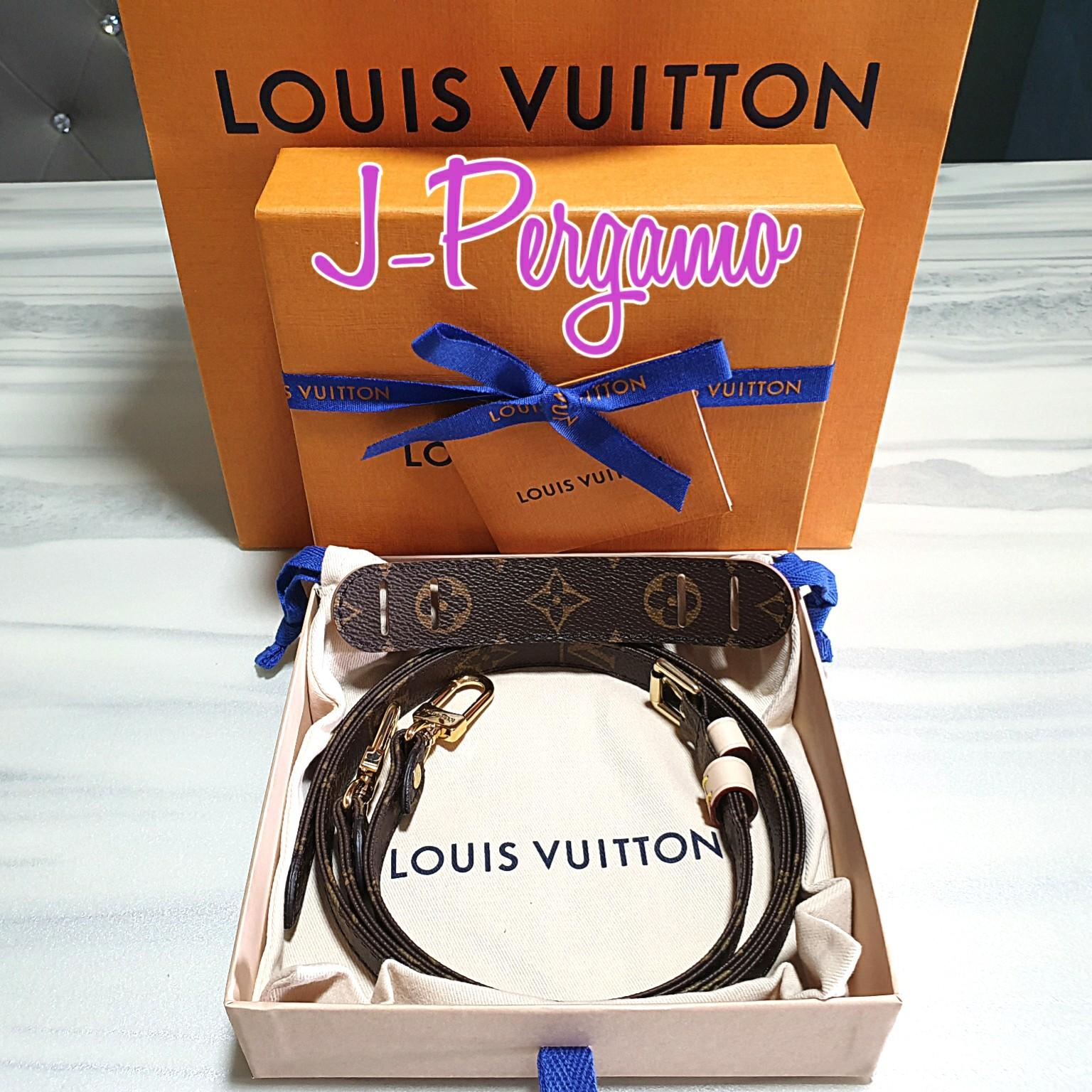 Louis Vuitton J52315 monogram canvas 16mm adjustable shoulder strap with  box & receipt - Labels Most Wanted