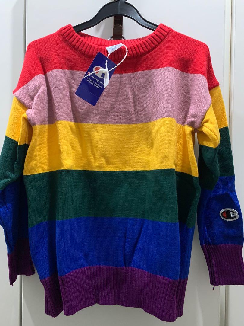 Champion rainbow outlet sweater